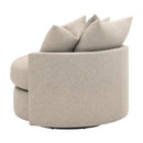 Round Petite Swivel Sofa | Living Essentials Lourne
