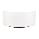 White Boucle Round Swivel Chair | Living Essentials Lourne