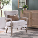 Cream Cushioned Lounge Chair | Living Essentials Calvin