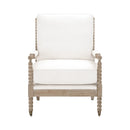 Cushioned Gray Oak Club Chair | Living Essentials Rouleau