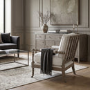 Cushioned Gray Oak Club Chair | Living Essentials Rouleau