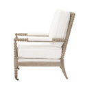 Cushioned Gray Oak Club Chair | Living Essentials Rouleau