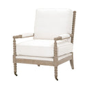 Cushioned Gray Oak Club Chair | Living Essentials Rouleau