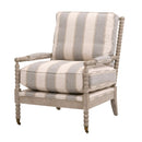 Gray Stripes Accent Chair | Living Essentials Rouleau