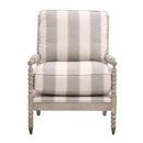 Gray Stripes Accent Chair | Living Essentials Rouleau