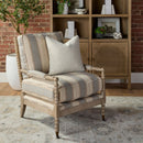 Gray Stripes Accent Chair | Living Essentials Rouleau