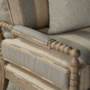 Gray Stripes Accent Chair | Living Essentials Rouleau