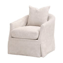 Skirted Swivel Club Chair | Living Essentials Faye