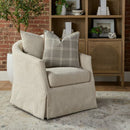 Skirted Swivel Club Chair | Living Essentials Faye