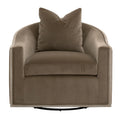 Cushioned Oak Swivel Club Chair | Living Essentials Paxton