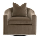 Cushioned Oak Swivel Club Chair | Living Essentials Paxton