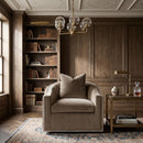 Cushioned Oak Swivel Club Chair | Living Essentials Paxton