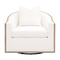 Cushioned Oak Swivel Club Chair | Living Essentials Paxton
