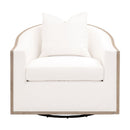 Cushioned Oak Swivel Club Chair | Living Essentials Paxton