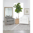 Cushioned Oak Swivel Club Chair | Living Essentials Paxton