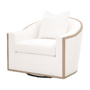Cushioned Oak Swivel Club Chair | Living Essentials Paxton