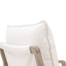 White Boucle Cushioned Club Chair | Living Essentials Hamlin