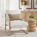 White Boucle Cushioned Club Chair | Living Essentials Hamlin