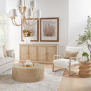 White Boucle Cushioned Club Chair | Living Essentials Hamlin