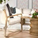 White Boucle Cushioned Club Chair | Living Essentials Hamlin