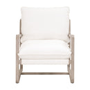 White Boucle Cushioned Club Chair | Living Essentials Hamlin