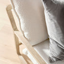 White Boucle Cushioned Club Chair | Living Essentials Hamlin