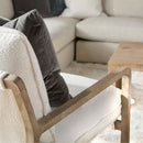 White Boucle Cushioned Club Chair | Living Essentials Hamlin