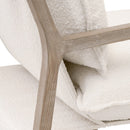 White Boucle Cushioned Club Chair | Living Essentials Hamlin