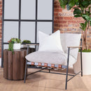 Brown Leather Strap Lounge Chair | Living Essentials Brando
