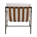 Brown Leather Strap Lounge Chair | Living Essentials Brando