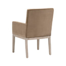 Brown Velvet Dining Armchair | Living Essentials Drake