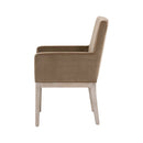 Brown Velvet Dining Armchair | Living Essentials Drake