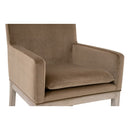 Brown Velvet Dining Armchair | Living Essentials Drake