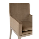Brown Velvet Dining Armchair | Living Essentials Drake