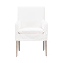 White Slipcover Dining Armchair | Living Essentials Drake