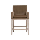 Brown Velvet Counter Stool | Living Essentials Drake