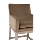 Brown Velvet Counter Stool | Living Essentials Drake