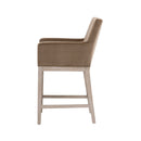 Brown Velvet Counter Stool | Living Essentials Drake