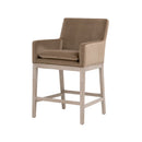 Brown Velvet Counter Stool | Living Essentials Drake