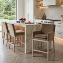 Brown Velvet Counter Stool | Living Essentials Drake