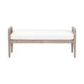 Cushioned Gray Oak Bench | Living Essentials Leone