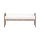Cushioned Gray Oak Bench | Living Essentials Leone