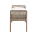 Cushioned Gray Oak Bench | Living Essentials Leone