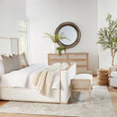 Cushioned Gray Oak Bench | Living Essentials Leone