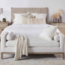 White Upholstered Bench | Living Essentials Keaton