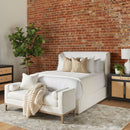 White Upholstered Bench | Living Essentials Keaton