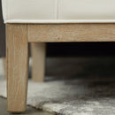 White Upholstered Bench | Living Essentials Keaton