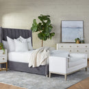 White Upholstered Bench | Living Essentials Keaton