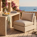Beige Outdoor Modular Armless Chair | Living Essentials Newport