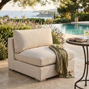 Beige Outdoor Modular Armless Chair | Living Essentials Newport